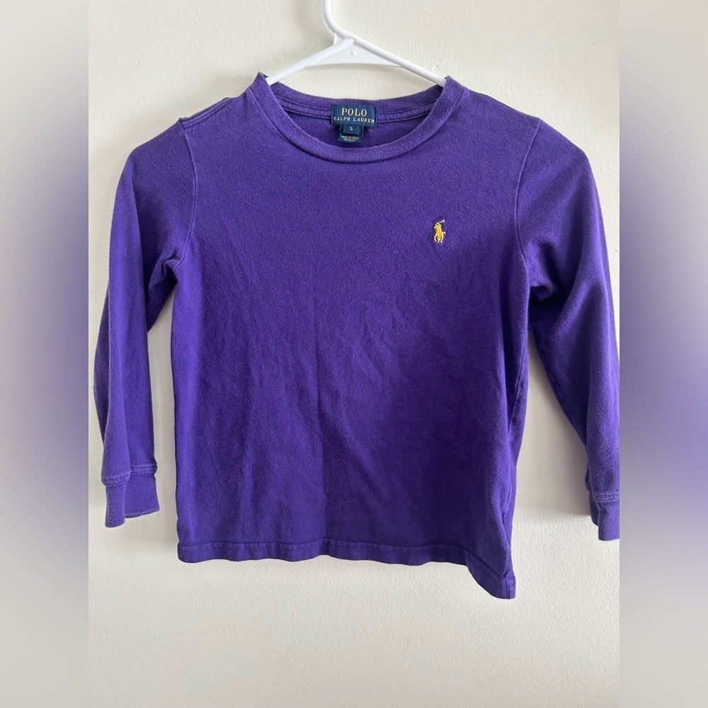 Polo by Ralph Lauren Kids Vibrant Purple Long Sleeve Tee